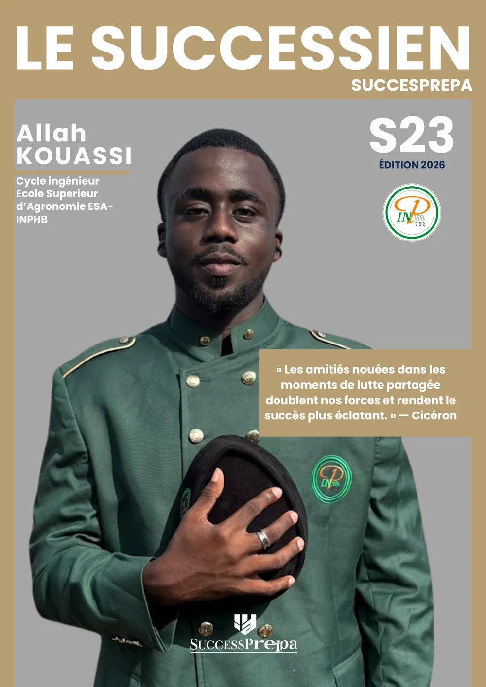 Allah Kouassi, futur ingénieur agronome à l'ESA INP-HB